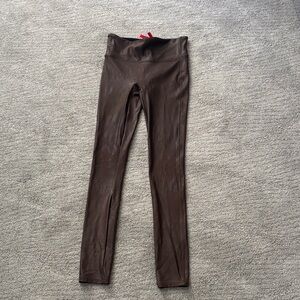 Spanx brown shine leggings XS like new